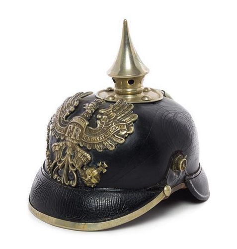* A Prussian Infantry Pickelhaube Length 9 1/2 inches.