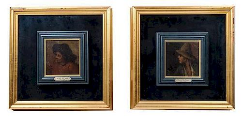 * Adriaen Jansz van Ostade, (Dutch, 1610-1685), Two Portraits