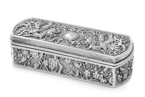 * A Chinese Export Silver Snuff Box