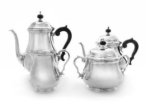 An American Silver Tea and Coffee Service, Tiffany & Co., New York, NY, Circa 1880, comprising a coffee pot, teapot, covered