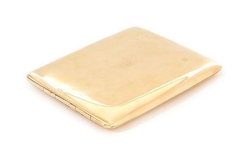 * An American 14-Karat Gold Cigarette Case