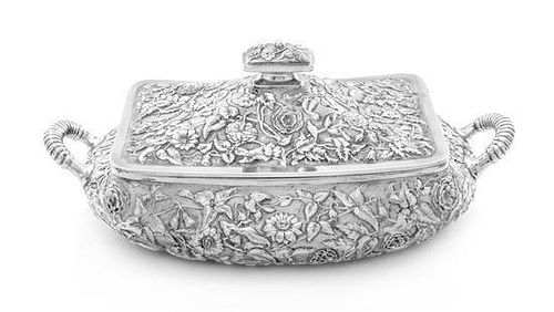 * An American Silver Covered Vegetable Server