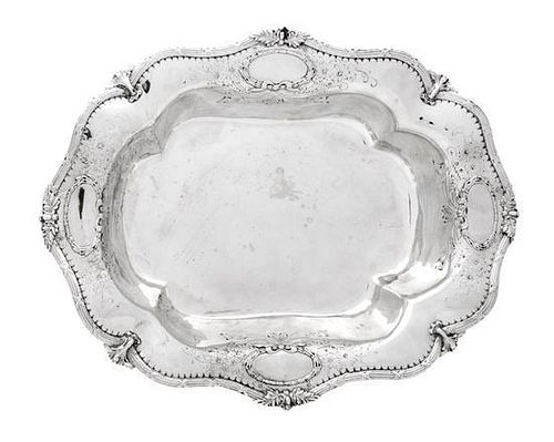 * An American Silver Serving Dish, Likely Redlich & Co., New York, NY, the rim worked to show bundled reed and foliate motifs