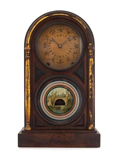 An American Chinese Market Mantel Clock Height 17 1/2 inches.