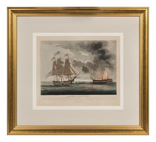 After Samuel Seymour, (American, active 1797-1823), Brilliant Naval Victory, 1812