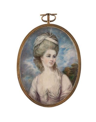 Richard Cosway, (British, 1742-1821), Portrait Miniature of a Lady