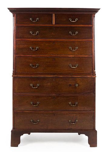 A Chippendale Style Mahogany High Chest of Drawers