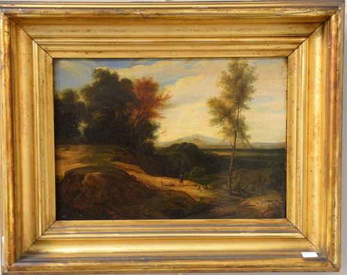 Jules Louis Philippe Coignet (1798-1860) 
oil on canvas 
Shephard on Mountainside Landscape 
signed lower right: Coignet 
old