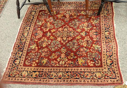 Sarouk Oriental throw rug. 
4' x 4'