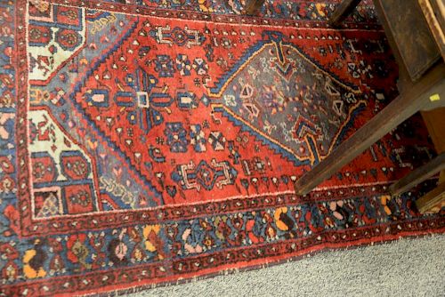 Two Hamaden Oriental throw rugs. 
(3'6" x 6'6") and (4' x 6'4")