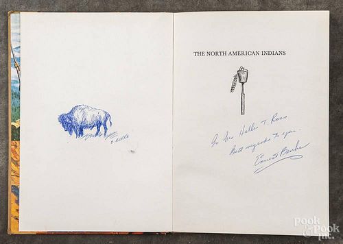 Two author signed The North American Indians, written and illustrated by Ernest Berke, each with a