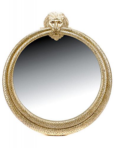 Large Marge Carson Silvered Gilt Wall Mirror
