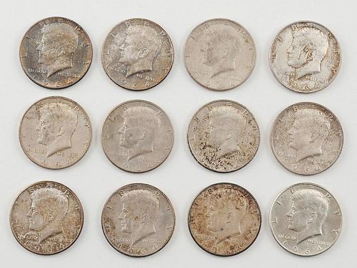 United States Kennedy Silver Half Dollars Ca. 1964