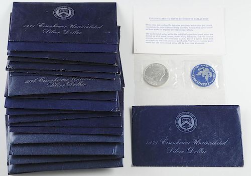 United States Eisenhower Uncirculated Silver Dollars