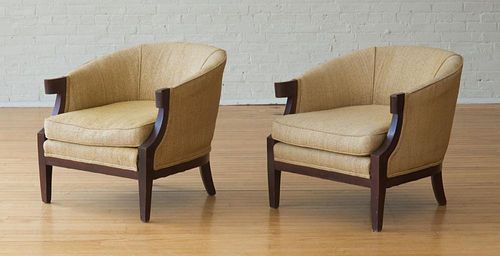 PAIR OF "PALLADIAN COLLECTION" UPHOLSTERED ARMCHAIRS, BAKER