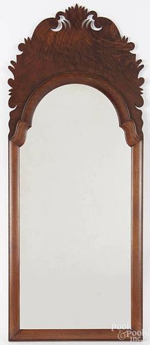 Contemporary Chippendale style mahogany mirror, 46'' h., 18 1/2'' w.