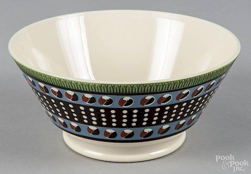 Mocha bowl, by D. G. Carpentier, 4 3/4'' h., 10 1/4'' dia.