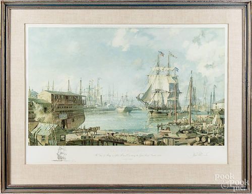 John Stobart, limited edition lithograph, titled San Francisco, signed and numbered 672/750, 24''