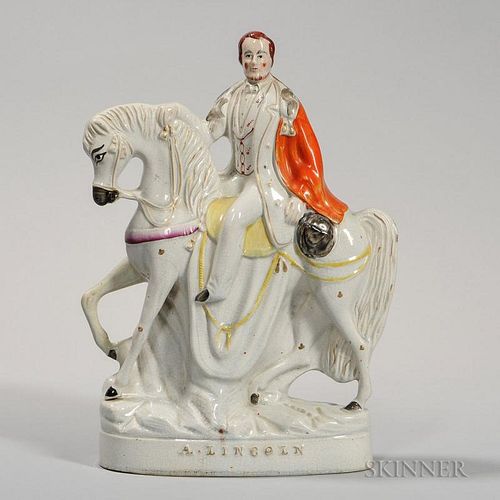 Victorian Staffordshire Figure Depicting Abraham Lincoln