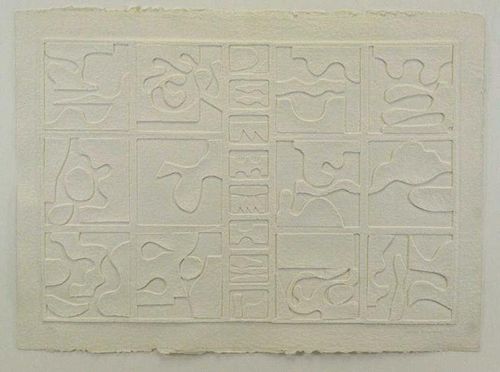NEVELSON, Louise. Cast Paper Relief. "Dawn's