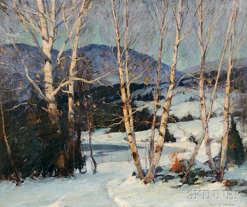 Emile Albert Gruppé (American, 1896-1978)      Winter Birches