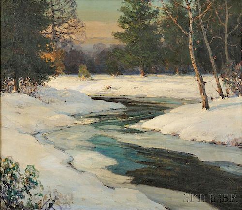 Walter Koeniger (American, 1881-1943)      Wintery Stream
