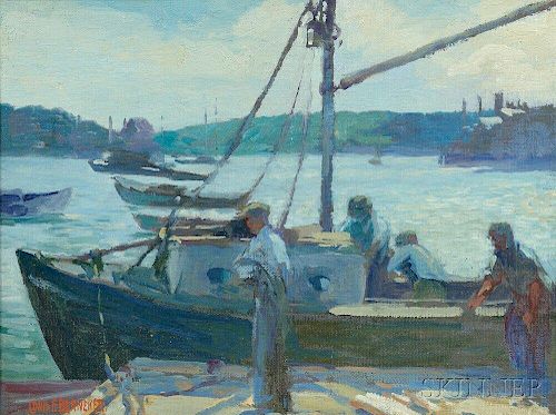 Louis Frederick Berneker (American, 1876-1937)      Preparing to Sail