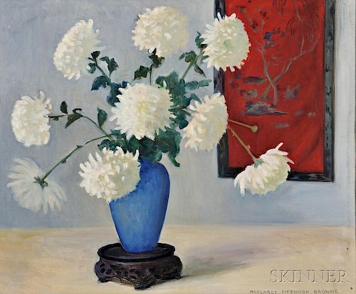 Margaret Fitzhugh Browne (American, 1884-1972)      Red, White, and Blue/A Still Life with Peonies
