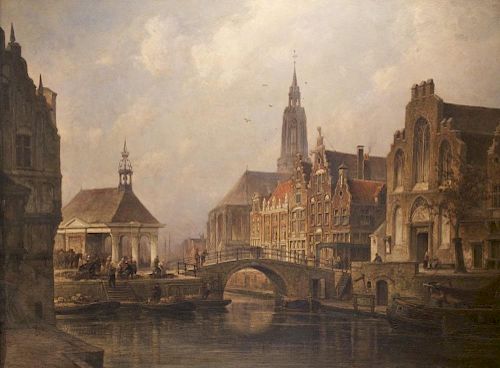 Cornelis Christiaan Dommelshuizen (Utrecht 1842-1928 The Hague), View of Groningen