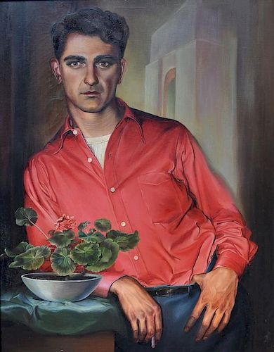 Ruth Bellitto (American, 1922-1997)Portrait of a Young Man
