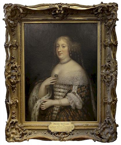 Charles Beaubrun (French, 1604-1692)Portrit of Marie Therese of Austria, c.1670