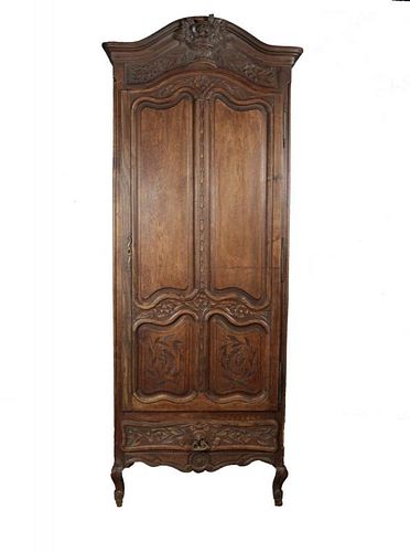 A Tall and Slender French Provincial Oak Bonnetiere