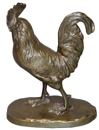 Bronze Figure of a Rooster, 19th century French School