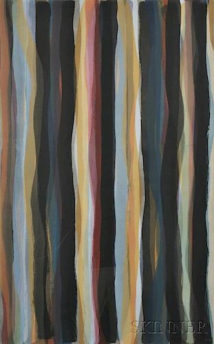 Sol LeWitt (American, 1928-2007)      Brushstrokes in Different Colors in Two Directions, Plate 3