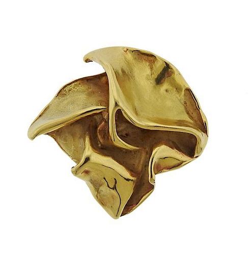 Balbinot Modernist 18k Gold Brooch Pin