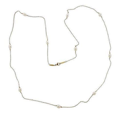 Tiffany &amp; Co Peretti 18k Gold Pearl by the Yard Necklace