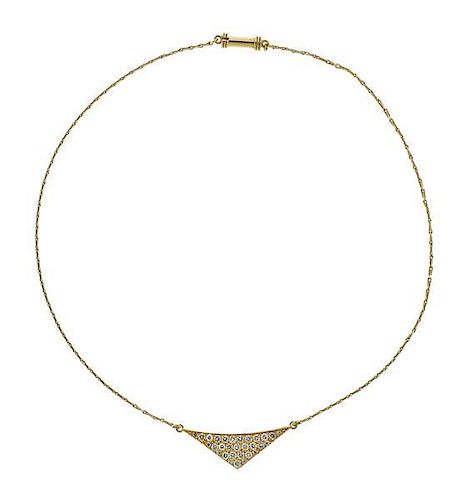 David Webb Platinum 18k Gold Diamond Necklace