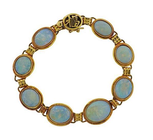 14k Gold Opal Bracelet