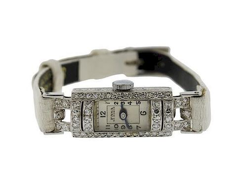 Pama Platinum Diamond Watch with 14 Extra Bands