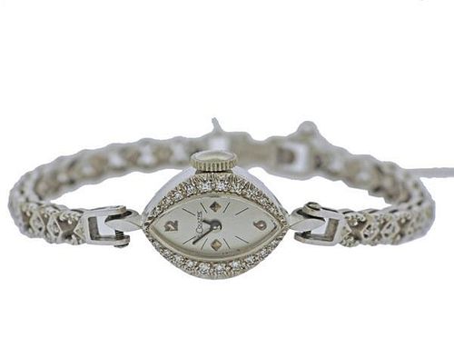 LeCoultre 14k Gold Diamond Lady&#39;s Watch