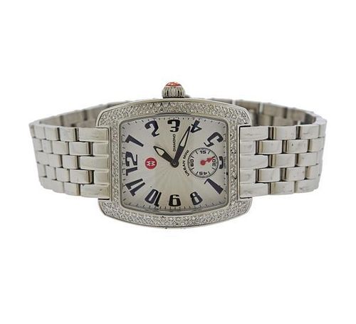 Michele  Urban  Diamond Steel Watch