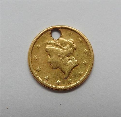 1851 Liberty Head 1 Dollar Gold Coin