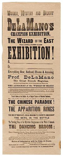 Group of Four Conjuring Broadsides and Handbills.