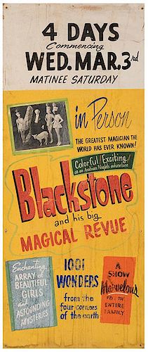 Blackstone and His Big Magical Review. Two Lobby Boards.