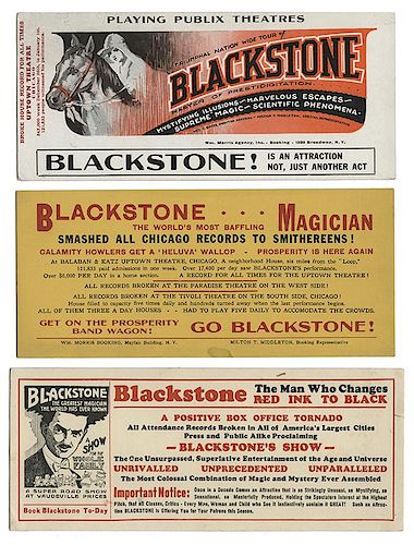 Trio of Blackstone Magic Show Blotters.