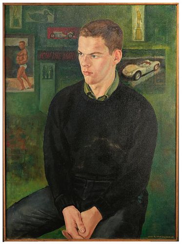 William A. Van Duzer (American, 1917-2005) Portrait of a Young Man