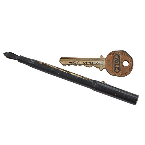 WATERMAN PEN AND YALE KEY STORE SIGNS