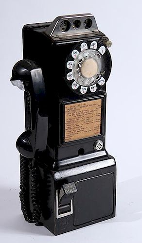 Black pay telephone
