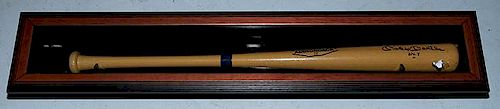 Mickey Mantle autographed big stick Rawlings bat amd autographed photo
