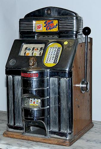 Jennings Sun Chief slot machine, 10 cent, in working condition